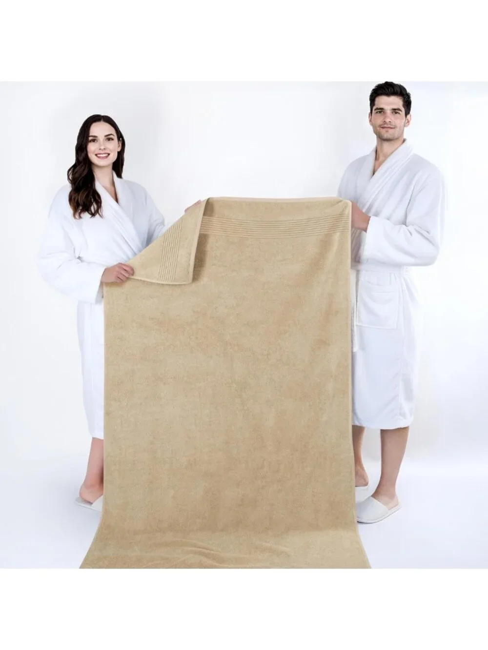 Soft Absorbent 100% Cotton Turkish Towel Set, Quick Dry Bath Sheets, 2 Piece